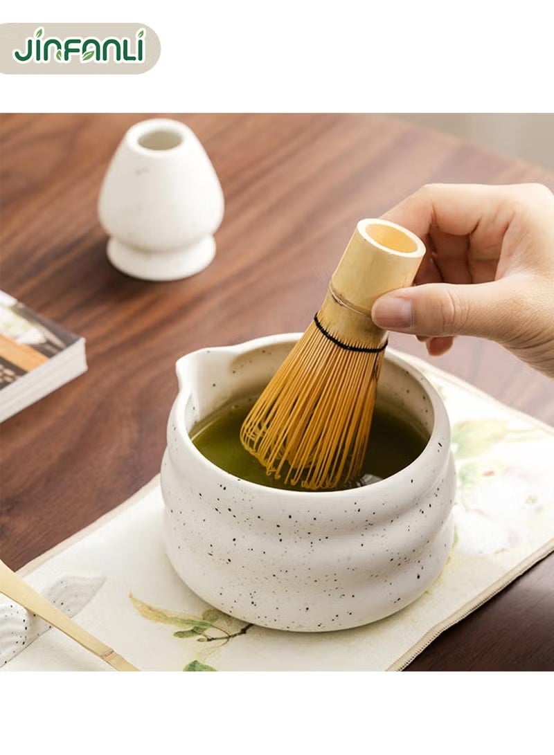 JINFANLI Matcha Whisk Set Bamboo Matcha Tools for Stirring Matcha Tea Matcha Tea Tool Matcha Tea Set Traditional Tea Set - Image 2